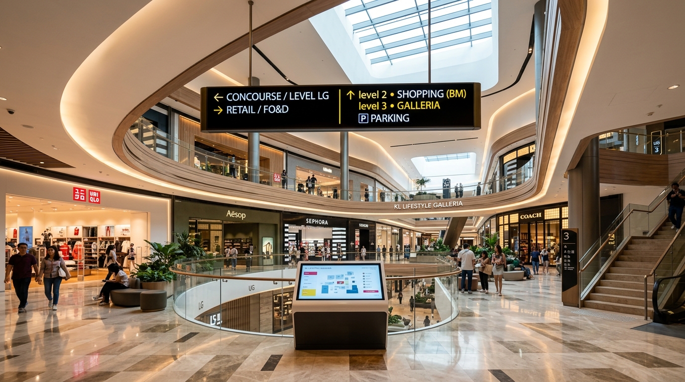 Retail Galleria Wayfinding System - Rightway Solutions